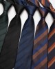 Men's trendy striped jacquard polyester silk ties, professional formal tie manufacturer wholesale.