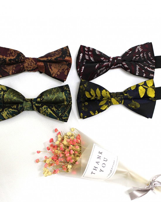 Shengzhou manufacturers supply men's bow ties with animal and floral designs for business and fashionable formal shirts and suit accessories, wholesale bow ties