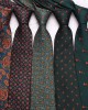 New green series men's business ties, retro and fashionable striped paisley polyester hand-tied ties, wholesale