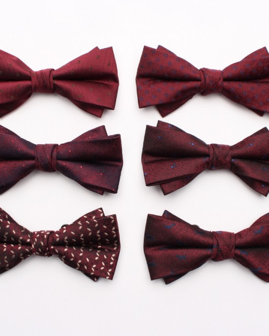 Lei'er men's red wedding bow ties, casual bow ties, groom's and groomsmen's bow ties, business-style, manufacturer wholesale