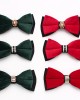 Lei'er men's wedding dress photoshoot bow tie, Chinese-style stylish, burgundy, navy blue, metal diamond bow tie.