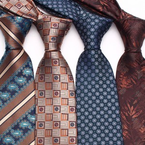 Leier, in stock, classic floral men's tie, men's plaid paisley pattern tie, business casual wedding tie