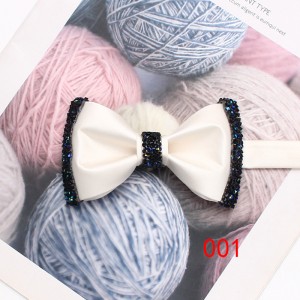 Lei'er solid color diamond-embellished bow ties, fashionable men's shirt, suit, banquet, and wedding accessory bow tie manufacturer.