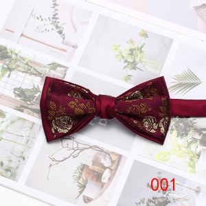 2025, in stock, colorful bow tie, men's vintage double-layer bow tie Groom's groomsmen's wedding bow tie wholesaler