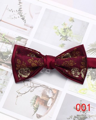 2025, in stock, colorful bow tie, men's vintage double-layer bow tie Groom's groomsmen's wedding bow tie wholesaler