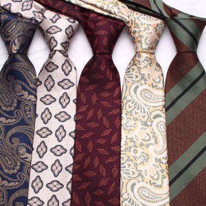 Leier, in stock, men's party and performance casual tie, striped paisley pattern tie, Korean-style 8cm tie manufacturer