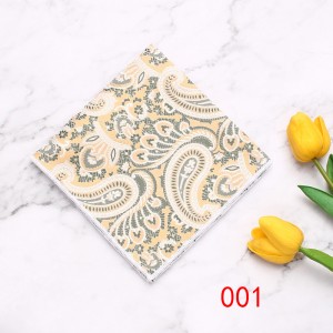 Leier's business suit pocket squares, patterned wedding handkerchiefs, small party squares, and suit accessories.