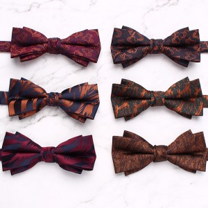 Men's groom's wedding bow ties, Chinese-style bow ties for formal photoshoots, stylish striped bow ties, available from manufacturers.