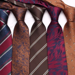 Polyester floral classic men's 8cm tie, men's striped business casual wedding dinner tie wholesale