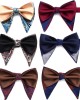 Leier men's large bow tie, tuxedo, polyester men's vintage double-layered ox-horn bow tie, groom's wedding photoshoot suit.