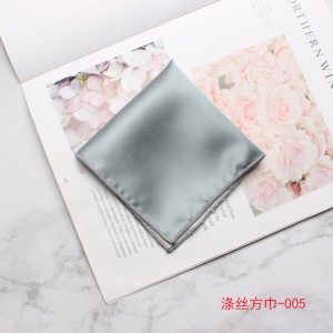 British-style men's suit pocket squares, solid-color, shiny, business banquet formal wear, and square handkerchiefs.