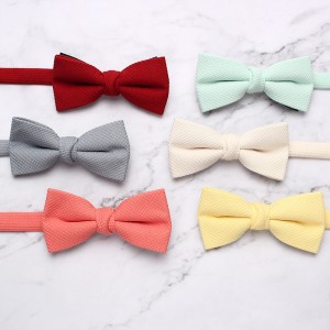 Leier in stock solid-color bow ties for men, knitted cotton bow ties for banquets and performances, and personalized bow ties for shirts and formal wear