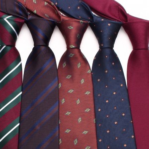 Lei'er new striped jacquard polyester tie, men's business formal tie accessory, vintage tie in stock.