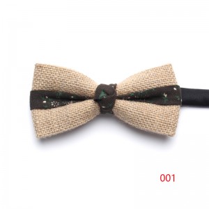 New summer cotton and linen bow ties, personalized linen jacquard patchwork bow ties, fashionable bow ties, ready for wholesale.