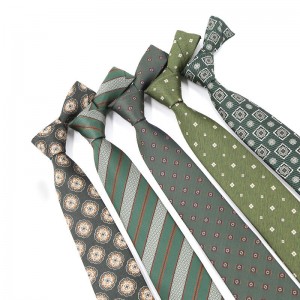 2024 New Green Series Ties, 8cm Polyester Business Suit Jacquard Ties, Bulk Ties, Manufacturer & In Stock