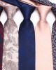 Lei'er polyester floral ties. Classic men's 8cm business casual wedding dinner ties, ready-to-stock wholesale.