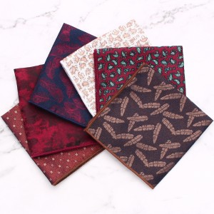 Men's pocket squares, polyester suit and dress chest scarves, multi-colored handkerchiefs, geometric squares, manufacturer