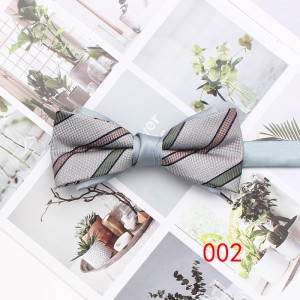 Lei'er double-layered men's bow tie, striped British business bow tie, Korean-style groomsmen wedding shirt bow tie, in stock