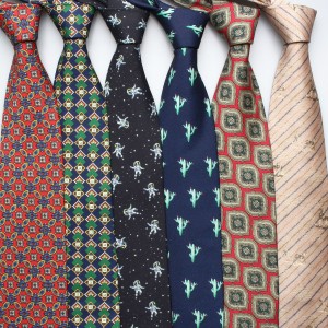 New 9cm Korean-style men's ties, exquisitely printed polyester ties Wholesale business casual fashion suits and ties