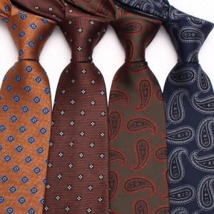 Lei'er men's cashew flower ties, European and American animal pattern ties, 8cm Korean-style wedding groom ties, manufacturers.