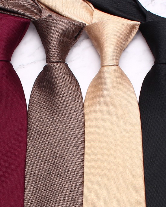 Lei'er solid color ties, new business casual men's tie accessories, 8cm hand-tied solid color ties, manufacturers.