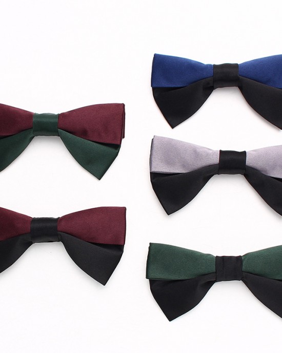 Lei'er new double-layered Korean-style men's bow tie, jacquard double-layered bow tie, in stock, wholesale