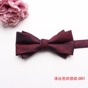 Lei'er men's red wedding bow ties, casual bow ties, groom's and groomsmen's bow ties, business-style, manufacturer wholesale