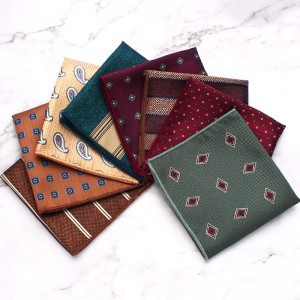 Men's suit, cashew flower pocket square, banquet, wedding photography, formal dress chest scarf, small square handkerchief, shirt pocket square.