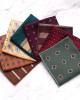 Men's suit, cashew flower pocket square, banquet, wedding photography, formal dress chest scarf, small square handkerchief, shirt pocket square.