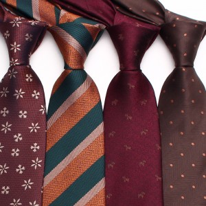 Leier, in stock, striped men's business formal 8cm jacquard polyester tie, in stock, casual work tie manufacturer