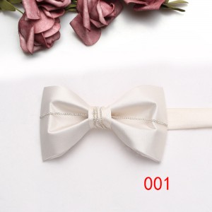 Lei'er silver decorative bow tie, trendy shirt, suit, banquet, wedding accessory, men's fashion bow tie manufacturer