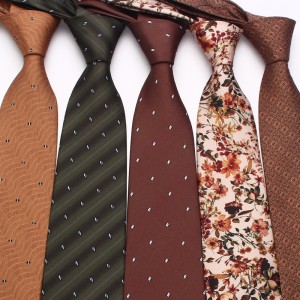 Factory's hot-selling formal 8cm business tie, men's casual hand-tied tie, small flower cashew plaid, multi-color, in stock